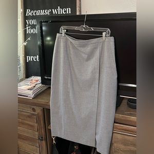 Banana Republic Fitted Sexy Gray Pencil Skirt Midi Size 12 Fully Lined